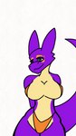 anthro big_breasts breasts butt female heterochromia purple_body simple_background solo tail tail_motion tailwag thick_tail thick_thighs wagging_hips farrythedragon mythology farry dragon lizard mythological_creature mythological_scalie reptile scalie 9:16 animated hi_res short_playtime