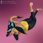 anthro female solo text molesondrive egyptian_mythology middle_eastern_mythology mythology palworld pocketpair anubis anubis_(pal) deity pal_(species) 1:1 absurd_res hi_res url