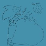 abdominal_bulge after_vore anthro belly big_belly bodily_fluids fully_inside hand_on_belly hand_on_hip huge_belly male oral_vore patting_belly same_size_vore sweat tongue tongue_out vore g00eygutz sega sonic_the_hedgehog_(series) sonic_the_hedgehog eulipotyphlan hedgehog human mammal