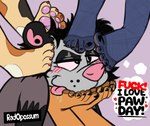 ambiguous_gender anthro black_hair bodily_fluids calico_pattern claws clothing colored_nails colored_toenails drooling feet foot_fetish foot_focus footwear hair hindpaw legwear nails pantyhose pawpads paws pink_eyes pink_nose profanity saliva socks soles solo stockings toe_claws toenails toes radopossum rad_(radopossum) ambiguous_species american_opossum calico_cat domestic_cat felid feline felis lion mammal marsupial pantherine virginia_opossum