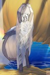 animal_genitalia bedding blanket cave clothed clothed/nude clothing eyes_closed genitals light nude sheath skunk_tail smile soaked sunlight water waterfall wet wet_blanket wet_body duskari7 mammal mephitid skunk 2:3 absurd_res hi_res