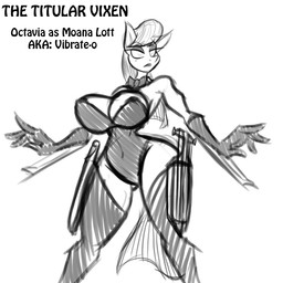 anthro anthrofied areola assassin blind boots bow_(feature) bow_tie breasts cleavage clothed clothing corset disability eyeshadow female footwear lingerie makeup markings mole_(marking) shoes solo topwear wide_hipped_female wide_hips jrvanesbroek friendship_is_magic hasbro my_little_pony octavia_(mlp) earth_pony equid equine horse mammal pony 1:1 2015 digital_drawing_(artwork) digital_media_(artwork) monochrome