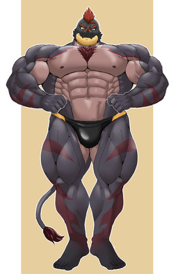 abs anthro biceps biped body_hair bodysuit chest_hair clothed clothing countershading facial_horn fingers front_view fur hair horn male muscular muscular_anthro muscular_arms muscular_male muscular_thighs nose_horn obliques pecs quads red_hair simple_background skinsuit solo speedo speedo_only swimwear tail tight_clothing topless vein akuann mythology emmanuelin_(emmanuelin13) obsidius dragon mythological_creature mythological_scalie scalie