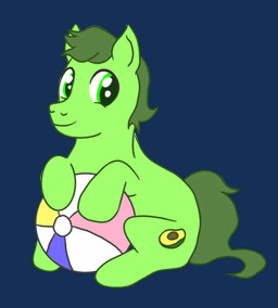 ambiguous_feral ambiguous_gender ball feral fur green_body green_eyes green_fur green_hair green_tail hair holding_object looking_aside ponification simple_background sitting smile solo tail transparent_background young young_ambiguous young_feral carpdime hasbro my_little_pony avocado_(fluffy_pony) equid equine horse mammal pony 2021 alpha_channel digital_media_(artwork) flat_colors