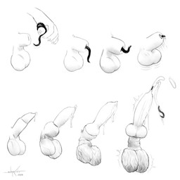 5_fingers animal_genitalia animal_penis anthro balls balls_expansion bodily_fluids canine_genitalia canine_penis cock_vore cum expansion fingers genital_expansion genital_fluids genitals infestation infesticles knot knotted_penis male orgasm parasite penetration penile penis penis_expansion sheath solo urethral urethral_penetration vore sharkinthepark worm 1:1 2026 absurd_res hi_res monochrome