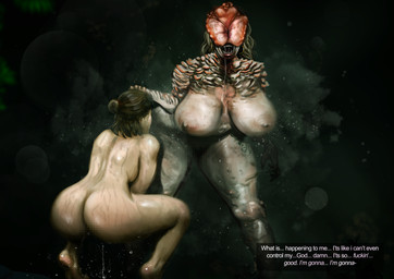 5_fingers bent_leg big_breasts big_butt big_nipples biped black_tattoo blonde_hair blush bodily_fluids body_blush breasts brown_hair butt butt_blush censored_genitalia censored_vulva claws crouching dark_hair dialogue dialogue_box dominant dominant_female dominant_humanoid drooling duo ear_piercing ear_ring ellipsis faceless_character faceless_female faceless_human feet female female/female female_human female_humanoid female_on_human female_on_humanoid finger_claws fingers genital_fluids glistening glistening_back glistening_body glistening_butt glistening_face glistening_feet glistening_legs glistening_lips glistening_shoulders glistening_skin glistening_thighs glistening_tongue hair hair_bun heart_symbol hoop_ear_ring human_on_humanoid interspecies leaking leaning leaning_forward leg_tattoo light_body light_hair light_skin lips medium_hair nipples not_furry nude nude_female nude_human nude_humanoid open_mouth piercing pink_blush pink_heart pink_lips plantigrade profanity pussy_juice_leaking raised_heel red_tongue ring_piercing saliva short_hair standing submissive submissive_female submissive_human talking_to_self tattoo teeth text text_box thick_lips thick_thighs thigh_tattoo tongue vaginal_fluids white_text jaguarart naughty_dog sony_corporation sony_interactive_entertainment the_last_of_us ellie_(tlou) clicker_(tlou) cordyceps human humanoid mammal monster monstrous_humanoid 2024 censored digital_drawing_(artwork) digital_media_(artwork) english_text hi_res mosaic_censorship