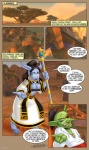 ackanime alternating_focus background_shot blizzard_entertainment blockage_(layout) comic dialogue dialogue_outside_panel digital_media_(artwork) draenei duo english_text female first_page five_frame_image goblin horizontal_blockage humanoid outside_panel overlay_layer page_number panel_overlap speech_bubble text warcraft