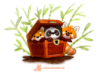 ambiguous_gender bamboo black_body black_eyes black_fur box brown_body brown_fur container dot_eyes feral fur group humor orange_body orange_fur pun simple_eyes text visual_pun white_body white_fur piper_thibodeau ailurid bear giant_panda mammal red_panda 2016 digital_media_(artwork) digital_painting_(artwork) painting_(artwork) url