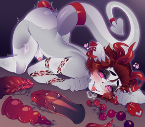 anal anal_beads anal_penetration anthro arched_back arm_tattoo buttplug dildo dildo_in_ass dildo_insertion genitals horn male moan object_in_ass penetration penis piercing plug_(sex_toy) sex_toy sex_toy_in_ass sex_toy_insertion solo tail tattoo mokochii dreddy_(dreddyhypno) bovid caprine goat imp mammal