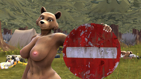 anthro black_body black_nose breasts brown_body brown_eyes camp ears_up female forest group group_sex hair half-closed_eyes male male/female muscular narrowed_eyes nipples orgy outside_sex plant sex smile street_sign tail tree white_body joker0 petruz_(modeler) warfaremachine_(modeler) bear_(petruz) faraday_(warfaremachine) leo_(atoastedorange) avian bear bird canid canine fox mammal 16:9 3d_(artwork) digital_media_(artwork) hi_res source_filmmaker_(artwork) widescreen