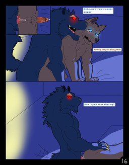 abs all_fours anal annoyed anthro balls bed blush bodily_fluids butt claws crying dialogue doggystyle dominant duo ears_down erection forced from_behind_position fur furniture genital_fluids genitals glowing glowing_eyes light male male/male male_penetrated male_penetrating male_penetrating_male mean moonlight muscular night nude pain painful_penetration penetration penis pivoted_ears precum rape sad sex smile submissive submissive_male tailless tears text sybervenn league_of_legends riot_games tencent nasus_(lol) warwick_(lol) canid canine canis jackal mammal wolf comic english_text hi_res source_request