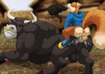 anal anal_penetration anthro anthro_on_feral anthro_penetrating anthro_penetrating_feral backsack balls bestiality black_balls black_body black_eyes black_fur blue_clothing blue_footwear blue_hoodie blue_shoes blue_topwear blurred_background bodily_fluids bottomless bottomless_anthro bull_ring butt clothed clothing cum cum_from_ass cum_in_ass cum_inside cum_on_butt cumsplosion day dirt duo eyes_closed facial_piercing feral feral_penetrated footwear from_behind_position fur genital_fluids genitals grass grey_body grey_fur hoodie hooves horn humanoid_genitalia humanoid_penis larger_penetrated looking_back looking_pleasured male male/male muscular muscular_feral muscular_male nose_piercing nose_ring nude nude_feral open_mouth orange_body orange_fur outside penetration penile penile_penetration penis penis_in_ass perching_position piercing plant raised_tail red_sclera ring_piercing sex shoes size_difference tail tail_tuft tan_balls tan_body tan_fur tan_penis topwear tuft white_body white_fur yellow_clothing yellow_footwear yellow_shoes furryratchet conker's_bad_fur_day rareware bugger_lugs conker bovid bovine cattle mammal rodent sciurid tree_squirrel hi_res