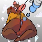 anal_beads anthro backsack balls big_butt brown_body butt clothing genitals male sex_toy shirt slightly_chubby solo_focus topwear r4c00n disney disney's_cinderella gus_(cinderella) mammal mouse murid murine rodent 1:1 2023 absurd_res hi_res