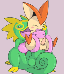 anal anal_penetration anthro anus balls blush duo erection eyes_closed genitals long_tongue male male/male male_penetrated male_penetrating male_penetrating_male nude open_mouth penetration penis semi-anthro sex simple_background tapering_penis tongue tongue_bondage tongue_wrap aintsmart nintendo pokemon generation_3_pokemon generation_5_pokemon kecleon legendary_pokemon pokemon_(species) victini aliasing digital_media_(artwork)
