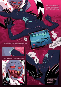 anal anal_fingering antennae_(anatomy) blue_blush blush blush_lines bodily_fluids duo electronics fingering for_a_head genital_fluids genitals humanoid_genitalia humanoid_penis inner_monologue leaking_precum looking_pleasured male male/male penis precum profanity saliva saliva_on_finger saliva_on_tongue screen screen_face television text thinking tongue_wrapped_around_penis schayschaym hazbin_hotel hellaverse valentino_(hazbin_hotel) vox_(hazbin_hotel) animal_humanoid arthropod arthropod_humanoid humanoid insect insect_humanoid lepidopteran lepidopteran_humanoid moth moth_demon moth_humanoid object_head screen_head tv_head 2026 comic english_text hi_res