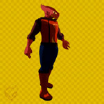 anthro clothed clothing looking_at_viewer male pupils red_body slit_pupils solo standing yellow_sclera dragon_audi reptile scalie 1:1 360_fov 3d_(artwork) animated digital_media_(artwork) no_sound short_playtime webm