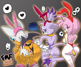 after_anal after_sex anal anal_penetration anus areola_visible_through_clothing bent_over big_breasts big_butt blush bodily_fluids breasts bukkake bunny_costume butt clothing clothing_pull costume cum cum_drip cum_in_ass cum_in_hair cum_in_mouth cum_in_nose cum_in_vagina cum_inside cum_on_body cum_on_breasts cum_on_butt cum_on_face cum_on_leggings cum_on_lips cum_on_vulva cum_stain cum_strand cum_string dildo dildo_in_ass dildo_insertion dripping embarrassed eyelashes fake_ears fake_rabbit_ears female footwear gaping gaping_anus genital_fluids gloves group hair hand_on_butt handwear heart_symbol holidays huge_butt leaking_cum legwear lips long_eyelashes loose_anus makeup mascara nipples object_in_ass penetration pink_body puckered_anus purple_body running_makeup running_mascara sex_toy sex_toy_in_ass sex_toy_insertion small_breasts smeared_lipstick smeared_makeup smile smiling_at_another socks speech_bubble stockings tail thick_lips thick_pussy thick_thighs thigh_highs thigh_socks tight_anus tight_clothing tongue torn_clothing torn_legwear torn_stockings trio wide_hips wings fapmasterflex halloween sega sonic_the_hedgehog_(series) amy_rose blaze_the_cat rouge_the_bat bat eulipotyphlan felid feline hedgehog mammal