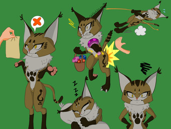 amber_eyes anthro basket butt_slap chest_tuft claws container disembodied_hand duo female flustered fungus gesture leash leash_pull mushroom pillow practice shrug slap sleeping smile solo_focus standing surprised tuft catsockjus capcom monster_hunter felid felyne grimalkyne lynian mammal 4:3 hi_res