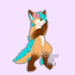 1:1 accessory anthro bow_(feature) bow_accessory bow_ribbon canid canine chibi cirqueduvale ears_up fennec_fox fox girly hair_accessory hair_bow hair_ribbon happy hi_res male mammal ribbons smile solo toby_fennec true_fox