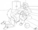 animal_genitalia basketball bent_over black_and_white border_collie canine canine_penis dog erection eye_contact fellatio gay half-closed_eyes jesse kneeling knot line_art male mammal monochrome oral oral_sex penis sex sitting tongue wolfblade
Rating: Explicit
Score: 0
User: Jatix
Date: April 14, 2014