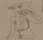 anthro big_breasts bikini bikini_top breasts cleavage clothed clothing female fur looking_at_viewer navel non-mammal_breasts non-mammal_navel open_mouth seductive simple_background solo swimwear two-piece_swimsuit flowerdino mythology melissa_(flowerdino) aracari avian bird gryphon hybrid mythological_avian mythological_creature toucan 2024 digital_drawing_(artwork) digital_media_(artwork) greyscale hatching_(art) hi_res monochrome shaded