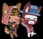 cigarette clothing duo hat headgear headwear male tail turchessse team_fortress_2 valve sniper_(team_fortress_2) spy_(team_fortress_2) canid canine canis domestic_cat domestic_dog felid feline felis mammal alpha_channel