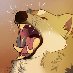 ambiguous_gender fangs feral fur open_mouth solo speculative_evolution teeth yawn yellow_body yellow_fur hellagator allotheria multituberculate speculative_species 1:1 hi_res