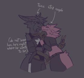 angry anthro bickering biped bodysuit bottomwear butt clothed clothing covering covering_face cropped_jacket cross-popping_vein female fight fighting_over_boy fur gesture group hair hand_gesture hiding male male/female male/male oversized_clothing pants shirt size_difference skinsuit smile straddling tail text tight_clothing topwear trio undershirt v_sign pantheggon capcom monster_hunter bunny_(pantheggon) heron_(pantheggon) vermuda_(pantheggon) domestic_cat felid feline felis flying_wyvern mammal nightshade_paolumu paolumu pink_rathian rath_wyvern rathian reptile scalie 2026 digital_drawing_(artwork) digital_media_(artwork) english_text