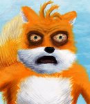 anthro black_lips black_nose bloodshot_eyes blue_background cursed_image eye_bags fur hair lips male nightmare_fuel open_mouth orange_body orange_fur simple_background solo what what_has_science_done white_body white_fur yellow_body yellow_fur vilest sega shocked_tails sonic_the_hedgehog_(series) tails_gets_trolled miles_prower canid canine fox mammal 2012 digital_media_(artwork) meme reaction_image source_request unavailable_at_source