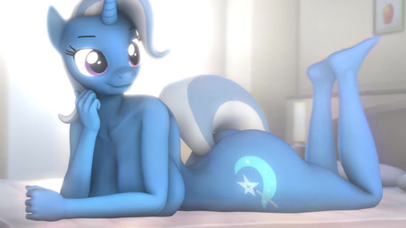 5_fingers 5_toes anthro anthrofied bed bedroom big_breasts big_butt blue_body blue_fur blue_mane blue_tail breasts bubble_butt butt casual_nudity curvy_figure cutie_mark eyelashes feet female fingers fur furniture horn inside long_mane long_tail looking_at_viewer lying mane multicolored_mane nude nude_anthro nude_female on_bed on_front purple_eyes smile solo tail tasteful_nudity the_pose thick_thighs toes two_tone_mane two_tone_tail unicorn_horn voluptuous voluptuous_anthro voluptuous_female white_mane white_tail wide_hipped_anthro wide_hipped_female wide_hips human_x_anthro_lover friendship_is_magic hasbro my_little_pony mythology trixie_(mlp) equid equine mammal mythological_creature mythological_equine unicorn 16:9 2023 3d_(artwork) 3d_animation animated digital_media_(artwork) hi_res no_sound short_playtime source_filmmaker_(artwork) webm widescreen