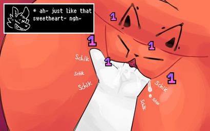 anthro bodily_fluids drawing_(action) duo female fingering genital_fluids navel paint thighs_spread vaginal vaginal_fluids snail_fish deltarune undertale_(series) canid canine darkner fox mammal netskie 16:10 hi_res widescreen