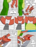 anal anal_penetration anthro anus bandai_namco black_penis comic crocodile crocodilian dialogue digimon digimon_(species) digital_media_(artwork) dragon duo erection forced genitals guilmon half-erect hector21314 humanoid_genitalia humanoid_penis male male/male male_penetrated male_penetrating male_penetrating_male mythological_creature mythological_scalie mythology nude penetration penis rape reptile scalie sex spanish_text swimming_pool tail text thick_penis translated