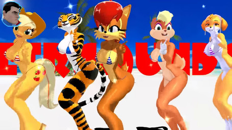 anthro beach bikini bikini_top bouncing_breasts breasts clothing cowboy_hat dancing female hat headgear headwear micro_bikini navel swimwear two-piece_swimsuit underwear tetramundo dreamworks friendship_is_magic hasbro kung_fu_panda looney_tunes my_little_pony paw_patrol sega sonic_the_hedgehog_(series) warner_brothers applejack_(mlp) lola_bunny master_tigress sally_acorn skye_(paw_patrol) canid canine canis chipmunk deer domestic_dog earth_pony equid equine felid ground_squirrel horse lagomorph leporid mammal pantherine pony rabbit rodent sciurid tiger tree_squirrel 16:9 3d_(artwork) 3d_animation animated digital_media_(artwork) long_playtime sound webm widescreen