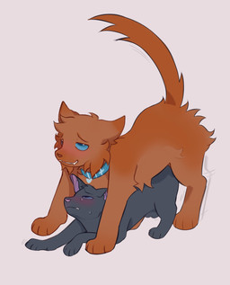 adult_on_young age_difference animal_genitalia balls blue_collar blue_eyes blue_sclera blush blush_lines bodily_fluids cheek_tuft collar collar_tag drooling duo facial_tuft feral feral_on_feral feral_penetrated feral_penetrating feral_penetrating_feral forced fully_sheathed fur genitals head_tuft intraspecies male male/male male_penetrated male_penetrating male_penetrating_male orange_body orange_fur penetration questionable_consent rape saliva sex sheath tears tuft young young_feral young_male younger_penetrated littleperrito warriors_(book_series) crowfeather_(warriors) fan_character domestic_cat felid feline felis mammal 2026 hi_res