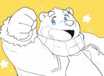 anthro clothed clothing humanoid_hands male overweight overweight_anthro overweight_male scarf solo star 12beat13 utau shirane_kan bear mammal polar_bear ursine 2018