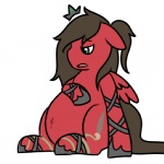 2013 belly brown_hair crown cutie_mark equine fur green_eyes hair male male_pregnancy mammal my_little_pony nasubutt original_character pegasus plain_background red_fur sitting solo white_background wings
Rating: Questionable
Score: 1
User: NasuButt
Date: May 21, 2013