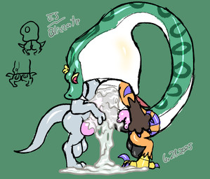 ambiguous_gender animal_genitalia animal_penis anthro balls biped bipedal_feral bodily_fluids canine_genitalia canine_penis claws cum cum_drip cum_dripping_from_penis cum_on_penis dripping duo equine_genitalia equine_penis feet feral frottage genital_fluids genitals hungry intersex intersex/intersex intersex/male knot knotted_penis living_tail male male/male messy multiple_prey paws penile penis penises_touching sex silly snake_tail stretched_mouth striped_body stripes tail tail_fetish tail_mouth tail_play tail_vore talons teats toe_claws toes udders unusual_anatomy unusual_tail vore blizzate mira_the_chimera ych_(character) anaconda avian bird boa_(snake) boinae chimera reptile scalie snake unknown_species