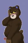 anthro belly blush brown_body brown_fur erection fur genitals male moobs no_irises overweight overweight_anthro overweight_male penis pose simple_background solo yellow_sclera naughtycactus animal_crossing nintendo grizzly_(animal_crossing) american_black_bear bear black_bear mammal ursine 2:3 pinup