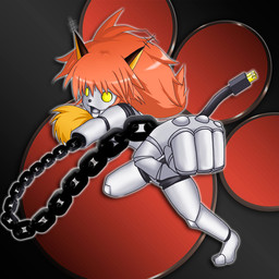 4_fingers ambiguous_gender anthro chain fingers free_to_use hair kemono long_hair machine solo kazuto robot 1:1 2011