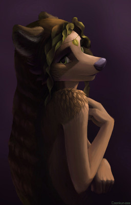 brown_hair canine coonkun cub female fur green_eyes hair leaf long_hair looking_at_viewer looking_back portrait solo texture vivian young
Rating: Safe
Score: 11
User: deadjackal
Date: June 08, 2010
