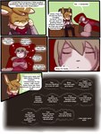 2013 3:4 anthro babystar biped chocolatekitsune chocolatekitsune_(character) comic detailed_background dialogue digital_media_(artwork) duo english_text eyes_closed eyewear female fur gemma_polson glasses hair hi_res lagomorph leporid lying male mammal rabbit rodent sciurid sitting text tree_squirrel