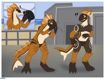 anthro anthro_to_machine base_one_layout basic_sequence beep border machine male one_row_layout solo species_transformation tail three_frame_image three_frame_sequence transformation transformation_sequence white_border alsoflick mythology dragon fish marine mythological_creature mythological_scalie protogen scalie shark 4:3 absurd_res hi_res sequence