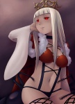 breasts chair cloak clothed clothing crown female fishnet_clothing furniture glowing glowing_eyes headgear monster_girl_(genre) red_eyes skimpy solo throne noise_(artist) animal_humanoid arachnid arachnid_humanoid arthropod arthropod_humanoid humanoid spider_humanoid