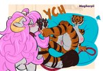 anthro duo feet female female/female foot_fetish foot_lick foot_on_face foot_play licking text tongue magikarpii dreamworks kung_fu_panda master_tigress ych_(character) bovid caprine felid mammal pantherine tiger absurd_res adobe_photoshop_(artwork) character_name digital_media_(artwork) hi_res