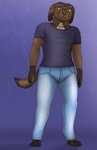 anthro bottomwear clothed clothing denim denim_bottomwear denim_clothing jeans looking_at_viewer male pants shirt smile smiling_at_viewer solo topwear lovemummification owen_brooks bird_dog canid canine canis cavalier_king_charles_spaniel domestic_dog hunting_dog mammal spaniel toy_dog absurd_res hi_res