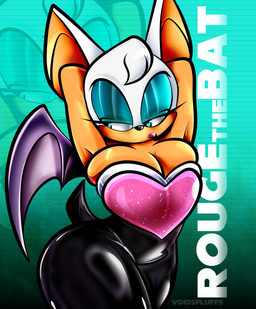 anthro big_breasts bodysuit breasts clothed clothing curvy_figure eyelashes eyeshadow female fur hair hands_behind_head lipstick makeup membrane_(anatomy) membranous_wings narrowed_eyes skinsuit solo standing tail text thick_thighs tight_clothing voluptuous wings voidsdroids sega sonic_the_hedgehog_(series) rouge_the_bat bat mammal absurd_res digital_media_(artwork) english_text hi_res