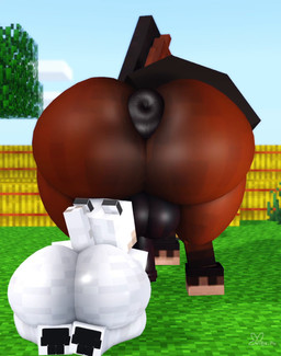 after_orgasm after_sex anal anal_penetration animal_genitalia animal_penis anthro anthro_on_feral anthro_penetrating anthro_penetrating_feral anthrofied anus ball_size_difference balls balls_deep bestiality big_anus big_balls big_butt black_anus black_balls black_body black_eyes black_mane black_pawpads black_penis black_skin black_tail bodily_fluids brown_body brown_ears brown_skin butt cum cum_inside cum_on_ground cum_splatter detailed_background duo equine_anus equine_genitalia equine_penis erection feral feral_penetrated from_behind_position fur genital_fluids genitals glistening glistening_anus glistening_balls glistening_body glistening_genitalia glistening_penis glistening_skin grass grass_field hay hay_bale hooves huge_anus huge_butt hyper larger_penetrated leg_markings lying male male/male male_penetrated male_penetrating male_penetrating_male mane markings nude obscured_penetration on_back open_mouth oral orgasm outside pawpads pear-shaped_figure penetration penile penile_penetration penis perching_position plant puffy_anus rear_view rimming sex sitting_on_object size_difference snout_fuck socks_(marking) tail thick_thighs tree white_body white_ears white_sclera white_skin white_tail wide_hips willie_piv microsoft minecraft mojang xbox_game_studios canid canine canis equid equine horse horse_(minecraft) mammal pale_wolf_(minecraft) wolf wolf_(minecraft) 2026 3d_(artwork) 3d_animation animated digital_media_(artwork) hi_res high_framerate multiple_scenes no_sound short_playtime video