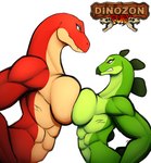 abs amazon angry anthro big_breasts breast_size_difference breast_squish breasts breasts_frottage duo female female/female green_body green_scales huge_breasts muscular muscular_female non-mammal_breasts red_body red_scales scales squish titfight digitalkaiju dinozon_fury breccia jasper_(dinozon_fury) dinosaur ornithischian prehistoric_species reptile scalie stegosaurian stegosaurus theropod thyreophoran tyrannosaurid tyrannosauroid tyrannosaurus tyrannosaurus_rex hi_res