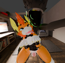 anal anal_penetration animal_genitalia animal_penis anthro armor armored_vest balls biped black_body black_hand black_hands bodily_fluids body_hair breastplate c.a.m. canine_genitalia canine_penis chest_fur chest_hair chest_tuft chrome chrome_body cum cum_inside cybernetics digitigrade duo erection fingers fluffy fluffy_ears fluffy_hair fluffy_tail fur genital_fluids genitals glowing glowing_body glowing_eyes green_body green_eyes grey_body grey_fur grey_hair hair machine male male/male male_penetrated male_penetrating metal metallic_body military multicolored_body multicolored_fur neck_tuft nude orange_body penetration penile penis prosthetic protogen_armor protogen_face protogen_visor protogenized robotic screen screen_face sex smile soldier special_forces tail tongue tongue_out tuft warrior white_body vibincane9 mythology cane9 yuri_chacal canid canine canis goobastera jackal mammal mythological_creature protogen 3d_(artwork) absurd_res colored digital_media_(artwork) hi_res