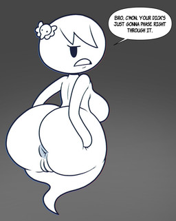 accessory anus big_breasts big_butt black_eyes breasts bubble_butt butt butt_grab come_on_(interjection) curvy_figure dialogue eyelashes female genitals gradient_background grey_anus grey_background hair hair_accessory hair_over_eye half-closed_eyes hand_on_butt hourglass_figure huge_butt interjection looking_at_viewer looking_back monotone_genitals narrowed_eyes not_furry nude one_eye_obstructed plump_labia presenting presenting_hindquarters puffy_anus rear_view shortstack side_boob simple_background simple_eyes solo speech_bubble talking_to_viewer teeth text thick_thighs vulva white_body white_hair white_vulva wide_hipped_female wide_hipped_humanoid wide_hips badguynek cartoon_network the_amazing_world_of_gumball carrie_krueger ghost humanoid mammal spirit 2022 english_text hi_res